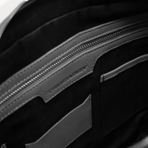 The Captain Grey Leather Briefcase - Image 5