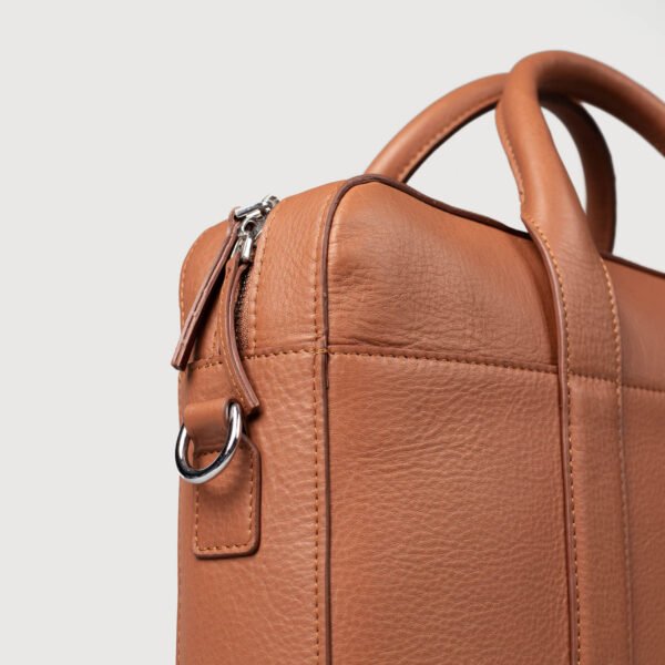 The Captain Brown Leather Briefcase - Image 3