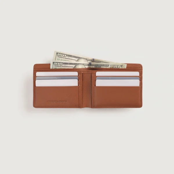 Voren Brown Leather Bi-fold Wallet - Image 3